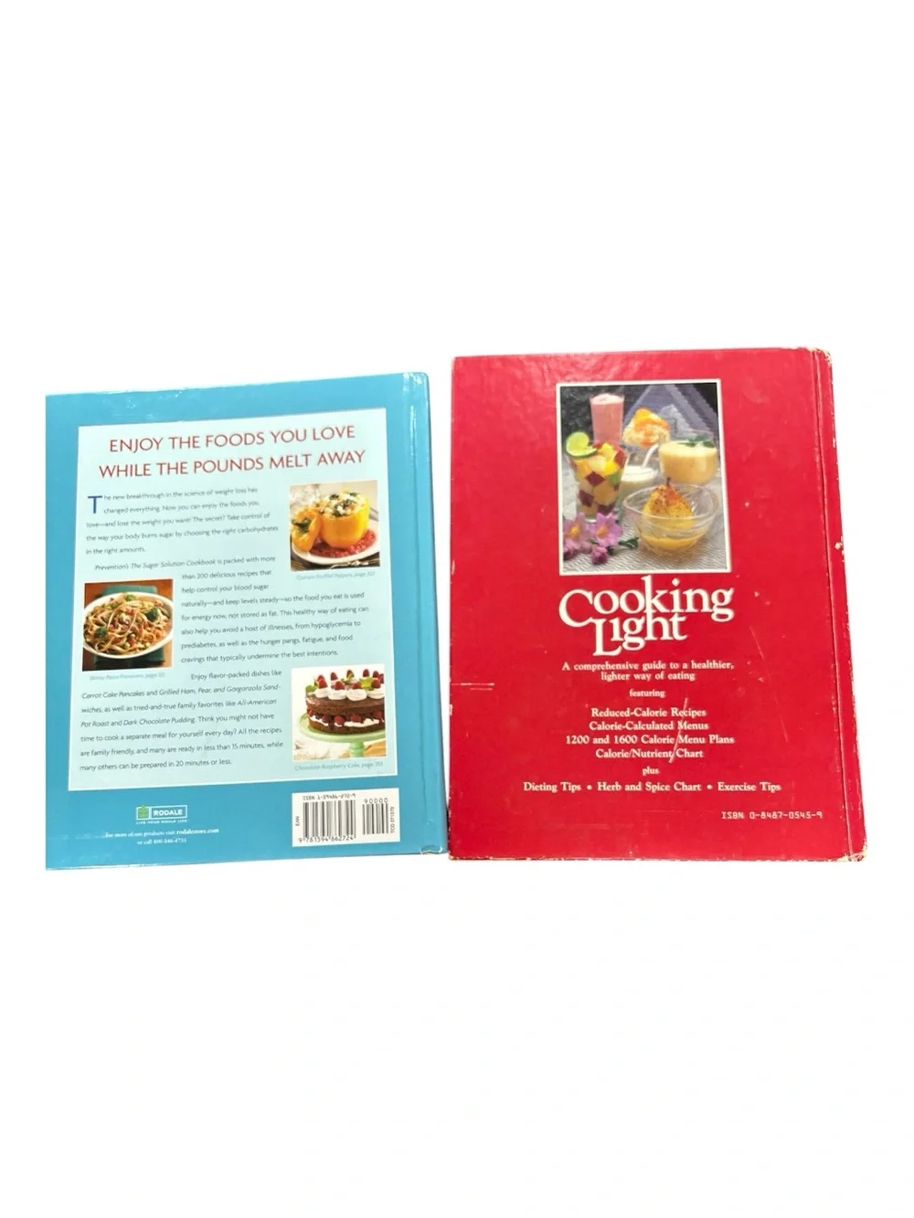 Southern Living Cooking Light Cookbook 1983 & Preventions Sugar Solution 2006